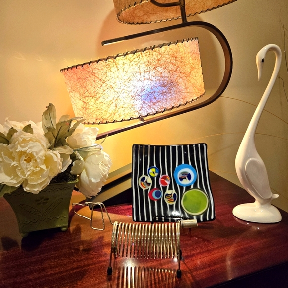 Rare, Retro, Vintage Gold Tone Metal Coil/Spiral Dog Desk Caddy, Letter Holder - Picture 2 of 12